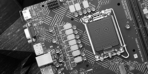 Angled motherboard to feature reliability