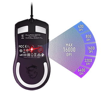 MSI Clutch GM41 Lightweight Wireless Gaming Mouse & Charging Dock, 20,000 DPI, 60M Omron Switches, Fast-Charging 80Hr Battery, RGB Mystic Light, 6...