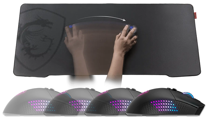MSI gaming mouse speed trail. 