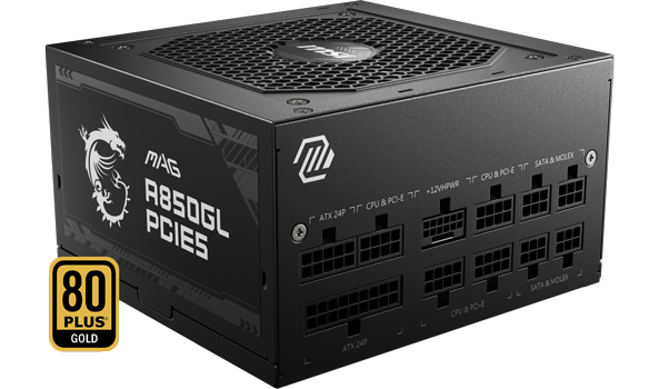 電源ユニット MSI MAG A850 80PLUS GOLD 850W Amazon.com: MSI MAG A850GL PCIE 5.1 & ATX 3.1 Gaming Power
