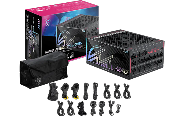 cabling features of MPG AI1300TS PCIE5