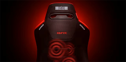 Image of chair with haptics flowing through