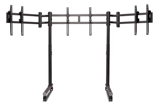 Round Tube Freestanding Triple Monitor Stand from Next Level Racing