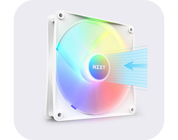 NZXT F120 RGB Core 120mm PWM Single Fan White