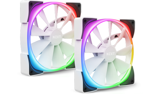 2x NZXT 140mm Aer RGB 2 Premium Fan White