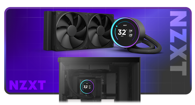NZXT Kraken Elite 240 Black AIO Intel/AMD CPU Hydro-Cooler