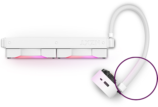 NZXT Kraken Z53 White RGB LCD All In One 240mm Intel/AMD CPU Water Cooler