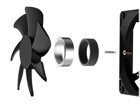 Exploded Fluid Dynamic Fan