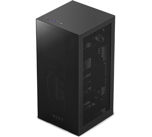 NZXT Black H1 V2 Mini-ITX Windowed Gaming Case with 750W PSU & AIO ...