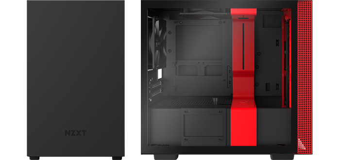 nzxt h210 mini-itx case black red
