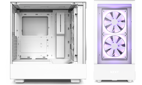 NZXT H5 Elite White Mid Tower Tempered Glass PC Gaming Case