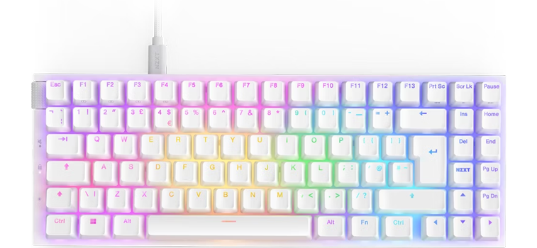 NZXT Function 2 White Keyboard 