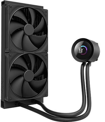 NZXT 240mm Kraken Plus Intel/AMD CPU Liquid Cooler with 1.54" LCD Black
