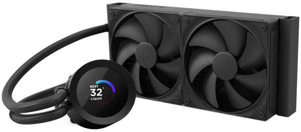 NZXT 240mm Kraken Plus Intel/AMD CPU Liquid Cooler with 1.54" LCD Black