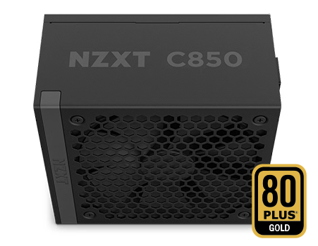 NZXT C850 PSU (2022) - PA-8G1BB-US - 850ワット PSU - 80+ゴールド認定 - フルモジュラー - スリーブケーブル - ATXゲーミング電源 : NZXT C850 Gold ATX 3.1 - Fully Modular Low-Noise PC
