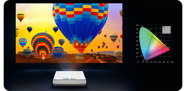 Optoma CinemaX D2 4K UHD Ultra Short Throw Laser Home Projector ...
