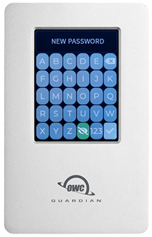 New password input showing digital QWERTY Keyboard