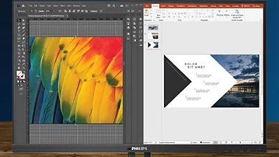 Image of different programs running on the same screen