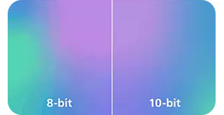 10-Bit Display compared to 8-bit display