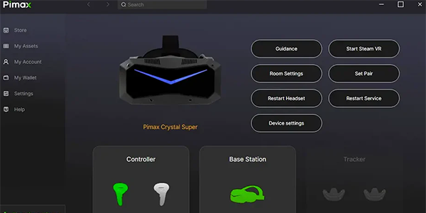 Pimax Play software interface.