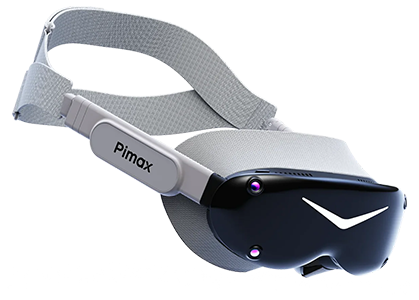 Front down right angled key visual of Pimax Dream Air headset.
