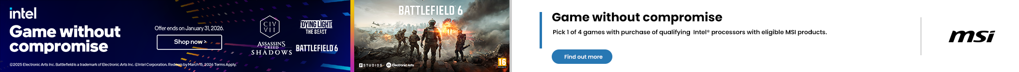 MSI x Intel promotion