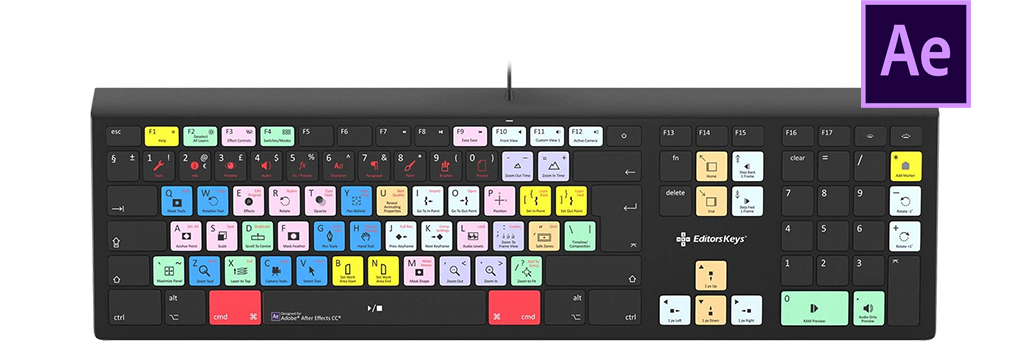 Adobe After Effects Backlit Keyboard - Mac Edition
