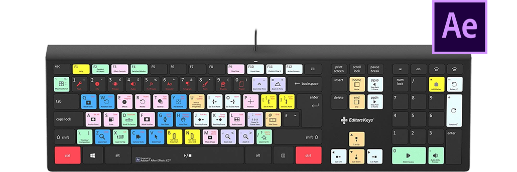Adobe After Effects Backlit Keyboard - Windows Edition