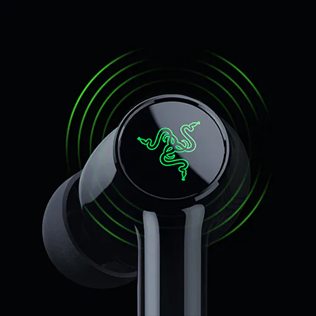 earphone with radial wave effect