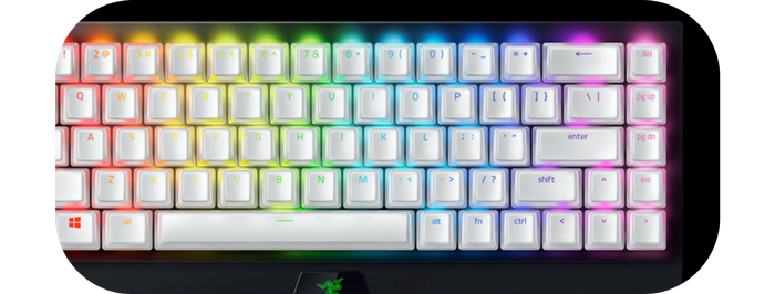 Razer Phantom Keycap Upgrade Set: Unique Stealth Design - Translucent Sides  - Bottom-Lasered Legends - Keycap Removal Tools & Stablizers - Universal 