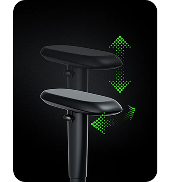 Close up image of 2D armrests