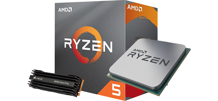 AMD Ryzen 5 3600 + Corsair 1TB MP600 PCIe 4.0 M.2 Bundle