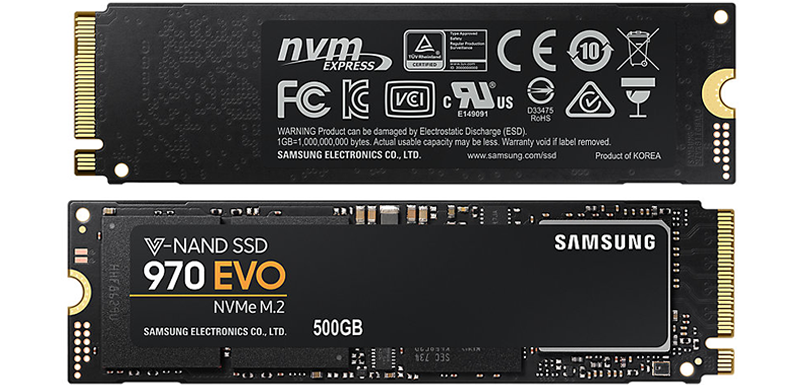 Asia Torrent radiator Samsung 500GB 970 EVO M.2 NVMe 3D V-NAND SSD/Solid State Drive LN89609 -  MZ-V7E500BW | SCAN UK