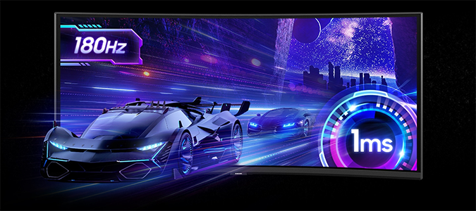 180Hz Refresh Rate & 1ms Response Time (GtG)