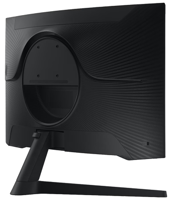 Side view of monitor on stand with screen at 90 degree pivot