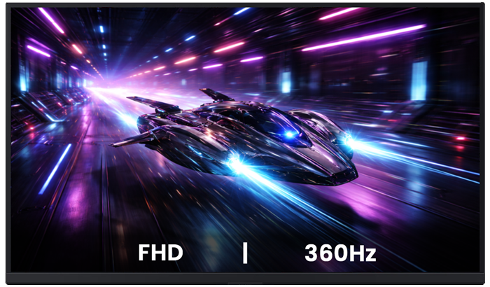 AI graphic of spaceship clipping through border of monitor and features annotated