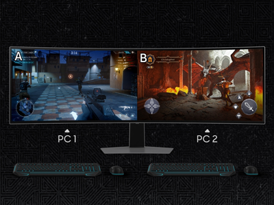 Two PC's connected to one monitor
