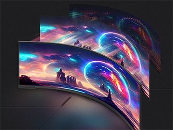 side by side view of conventional monitor and more colourful HDR