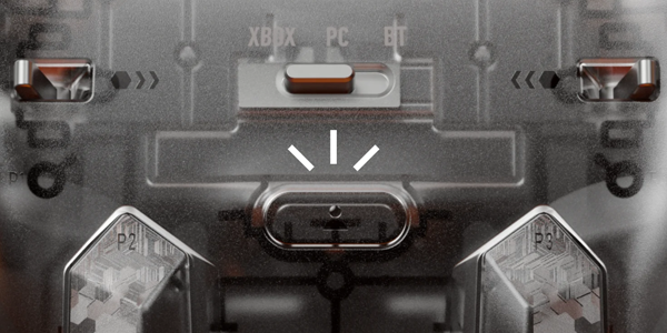 Profile Switch on the rear of the controller.