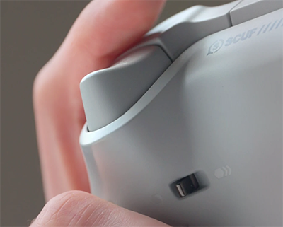 Close up image of controller triggers