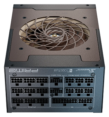Rear connectors on the PRIME TX-1300 NE PSU.