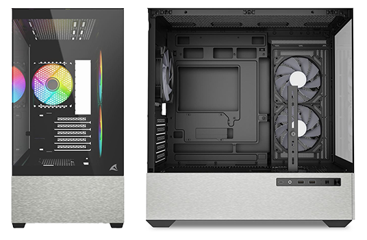 MK7 Mid Tower Chassis in Black from Sharkoon