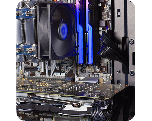 Inside view showing installed components