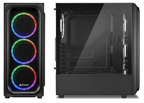 TK5M Mid Tower Chassis in Black from Sharkoon