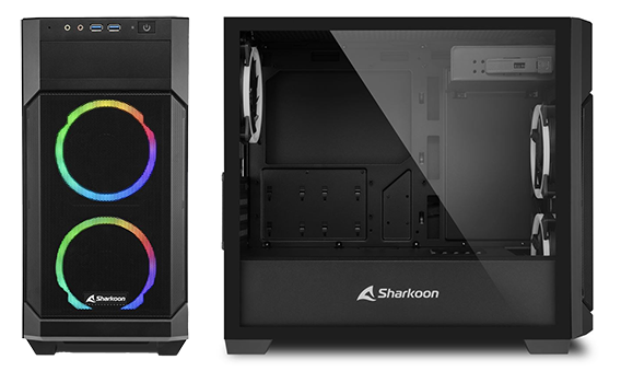V1000 Micro ATX Tower Chassis in Black from Sharkoon