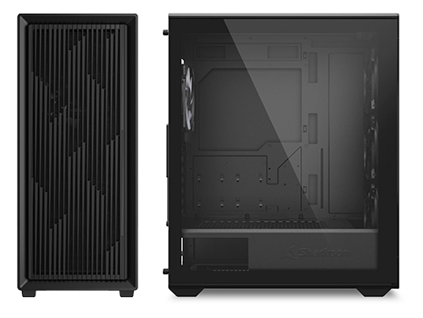 Case PC Sharkoon VK2 RGB ATX - Vetro Temperato, 4 Ventole RGB Preinstallate, Supporto Radiatore 360mm, USB 3.0 - 4