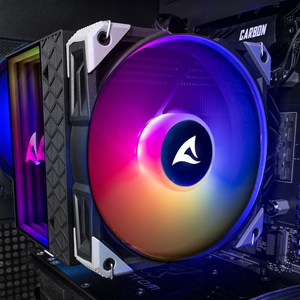 Close up of two fans infinity mirror effect