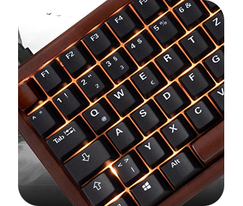 Top-down shot showcasing keyboard