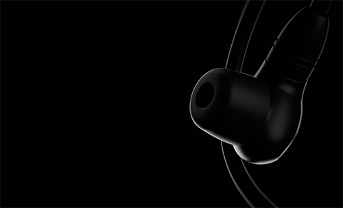 Close up of ear bud