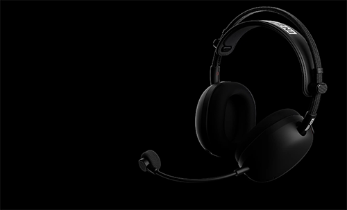 Image of headset on a black background